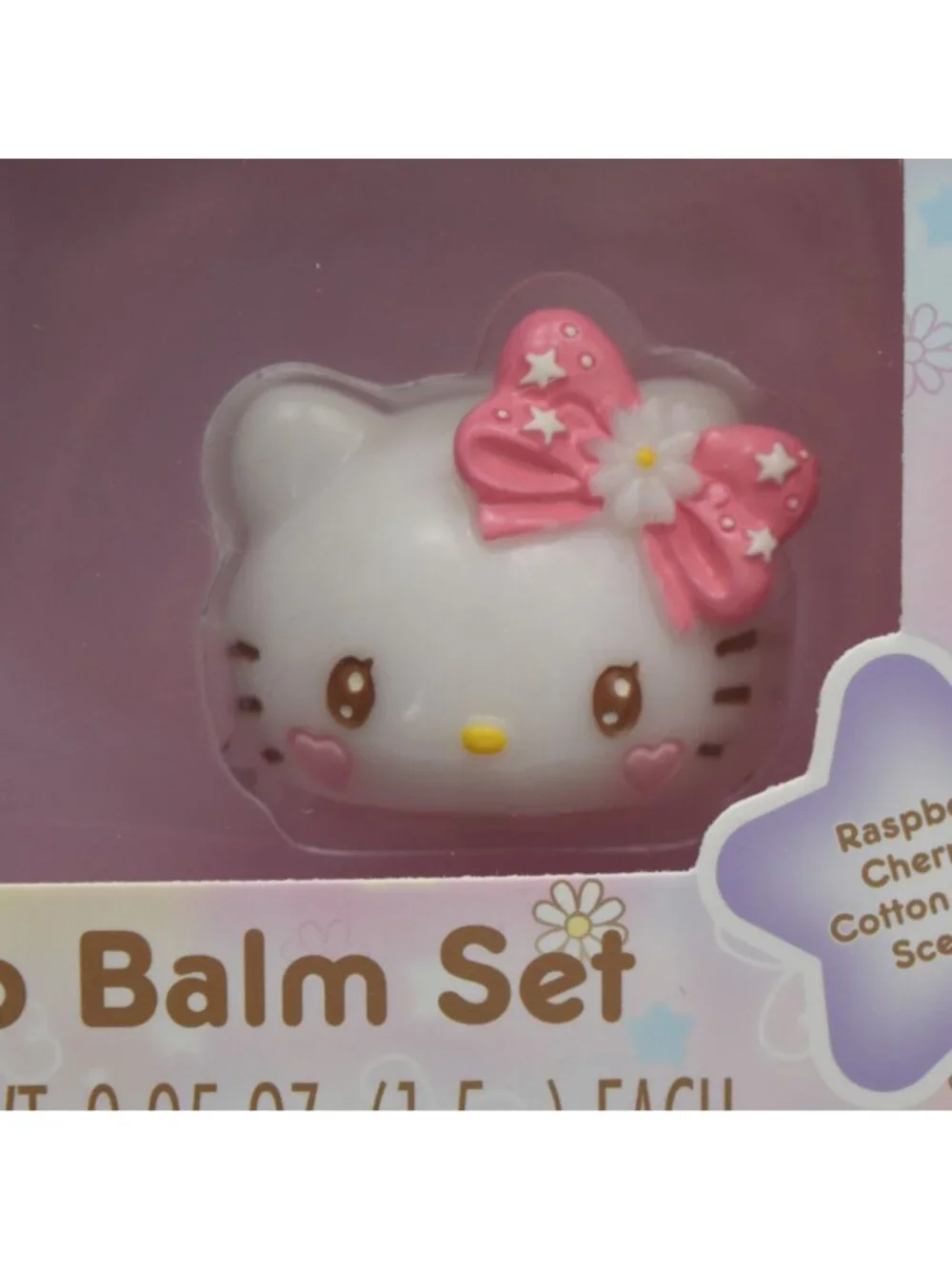 Hello Kitty Sanrio Scented Lip Balm Set 3 Pack Kawaii Berry Strawberry Candy